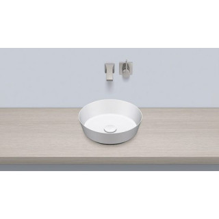 Umyvadlo, misa na postavení na desku Alape GS-Series, kulatá, 360mm, bez přepadu, SB.K360.GS, bílá