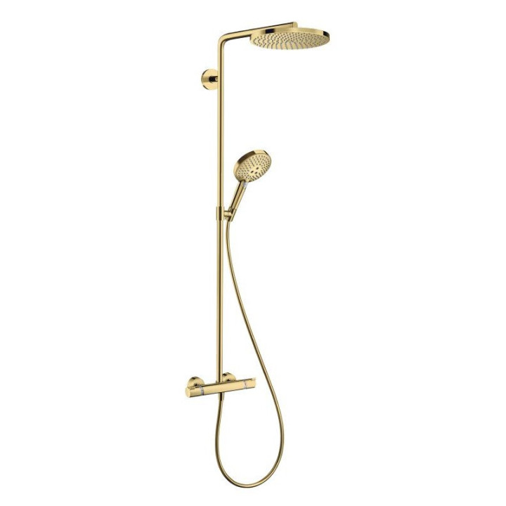 Sprchový sada Hansgrohe Showerpipe Raindance Select S 240 1jet P, baterie termostatická, černá matnáný