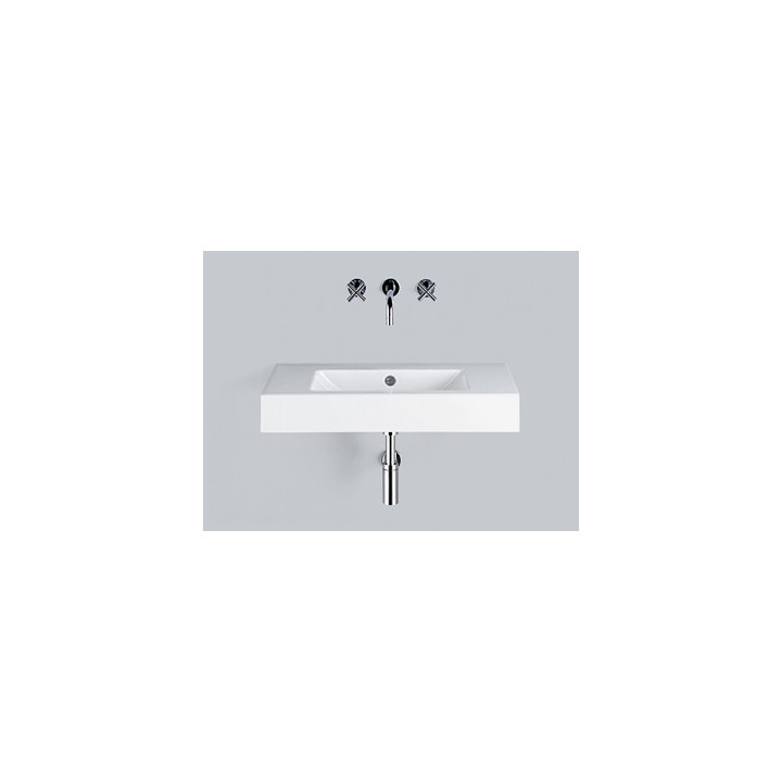 Závěsné umyvadlo Alape PR-Series, obdélníková, 800x405mm, z přepadem, otvor na baterii, łatwa w pielęgnacji, WT.PR800H, bílá