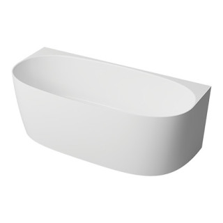 Vana přístěnná Omnires Valencia Marble+, 158x77cm, bílý lesklá