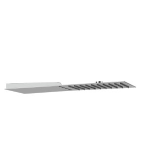 Horní sprcha Gessi Quadro 200, montáž do stěny, 3mm grubości, mirror steel