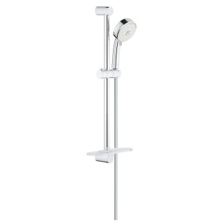Sprchový set Grohe Tempesta Cosmopolitan 100, na stěnu, držák s poličkou, sluchátko 3-funkční, chrom