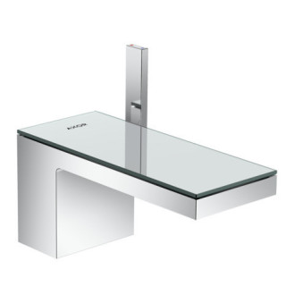 Umyvadlová baterie Axor MyEdition, stojící, ComfortZone 70, sada odtokový push-open, chrom/lustrzane sklo