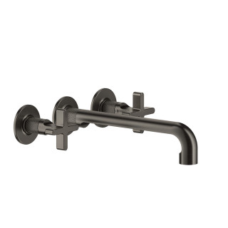Umyvadlová baterie 3otvorová Gessi Inciso, stěnová, výtokové rameno 210mm, uchwyty krzyżowe, chrom
