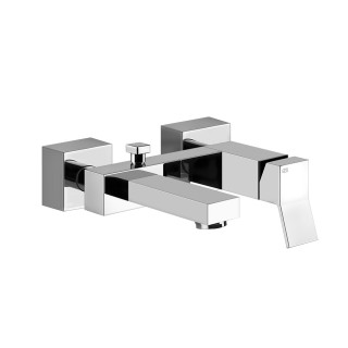 Umyvadlová baterie Gessi Rettangolo K, stěnová, výtokové rameno 257mm, prvek na stěnu, chrom