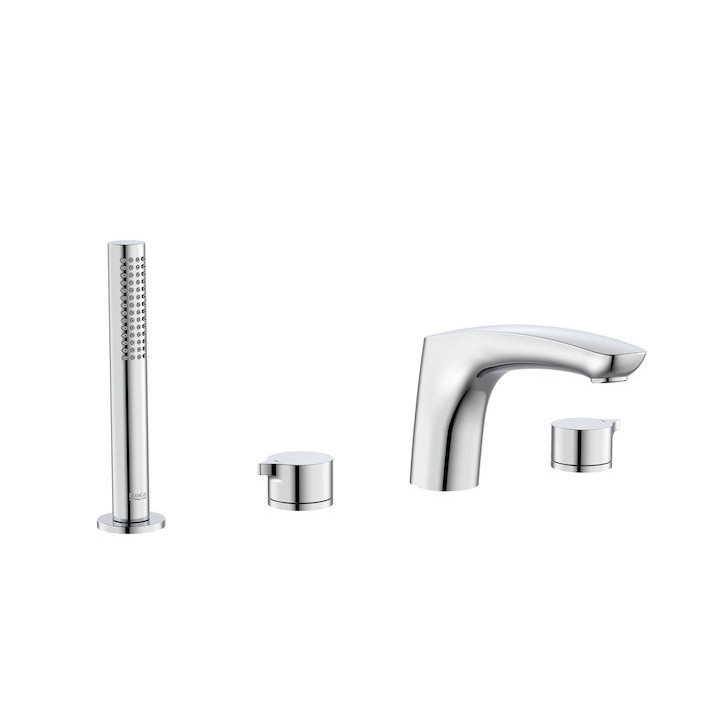 Baterie vanová-sprchová 4otvorová Roca Insignia, výtokové rameno 223mm, se sprchovým systémem, chrom
