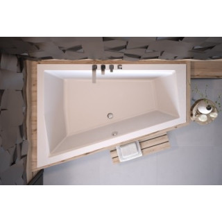 Vana asymetrická Besco Intima Slim, 160x90cm, levé, akrylová, bílá