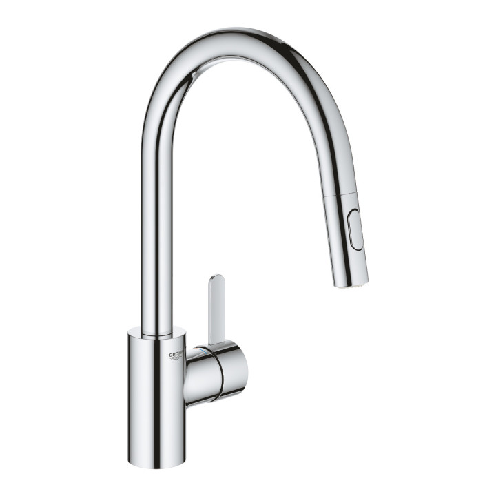 Dřezová baterie Grohe Eurosmart Cosmopolitan, stojící, výsuvné i obracana výtokové rameno, chrom