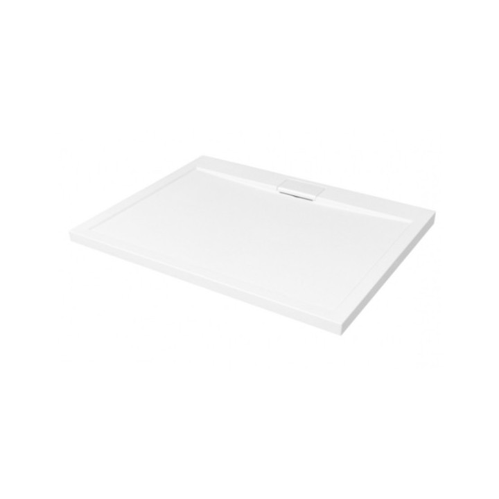 Sprchová vanička obdélníková Besco Axim Ultraslim, 100x80cm, akrylátový, bílý