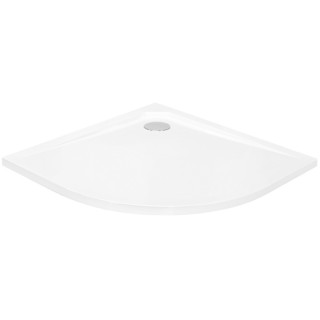 Čtvrtkruhová vanička Besco Axim Ultraslim, 80x80cm, akrylátový, bílý