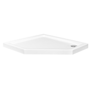Čtvrtkruhová vanička Besco Aron Slimline, 90x90cm, akrylátový, bílý