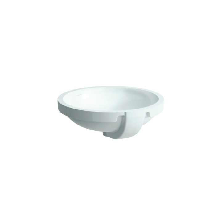 Umyvadlo pod desku Laufen Pro, 42cm, kulatá, z přepadem, nieszlifowana, bílá