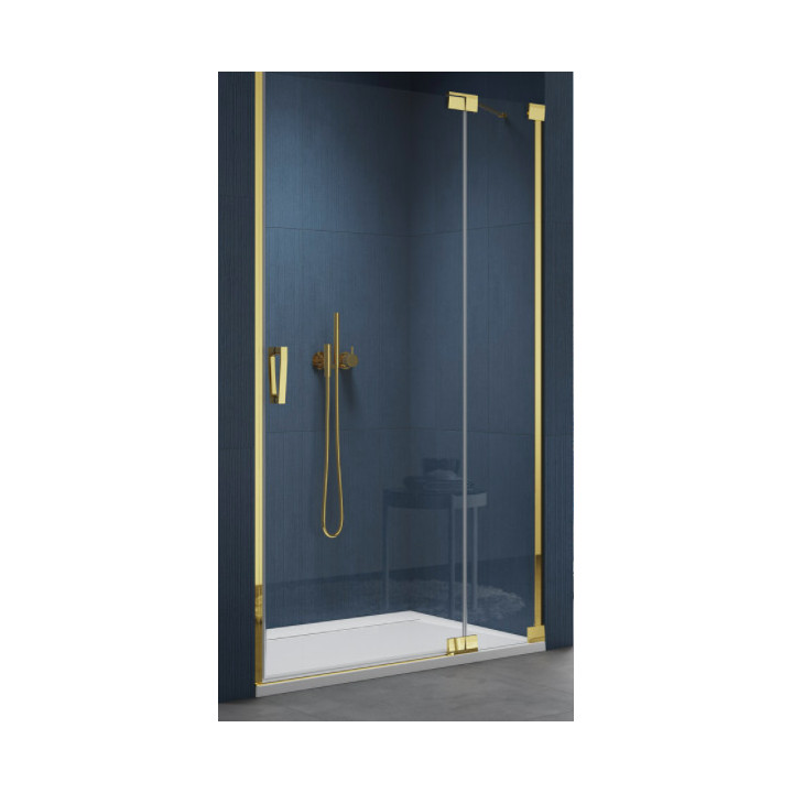 Dveře sprchové Sanswiss Caudra CA13, pravé, 90cm, sklo čiré, profil zlatá