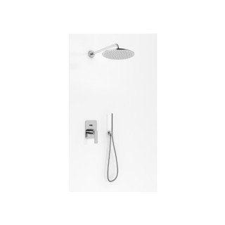 Podomítkový sprchový set Kohlman Experience, s hlavovou sprchou okrągłą 25cm, chrom
