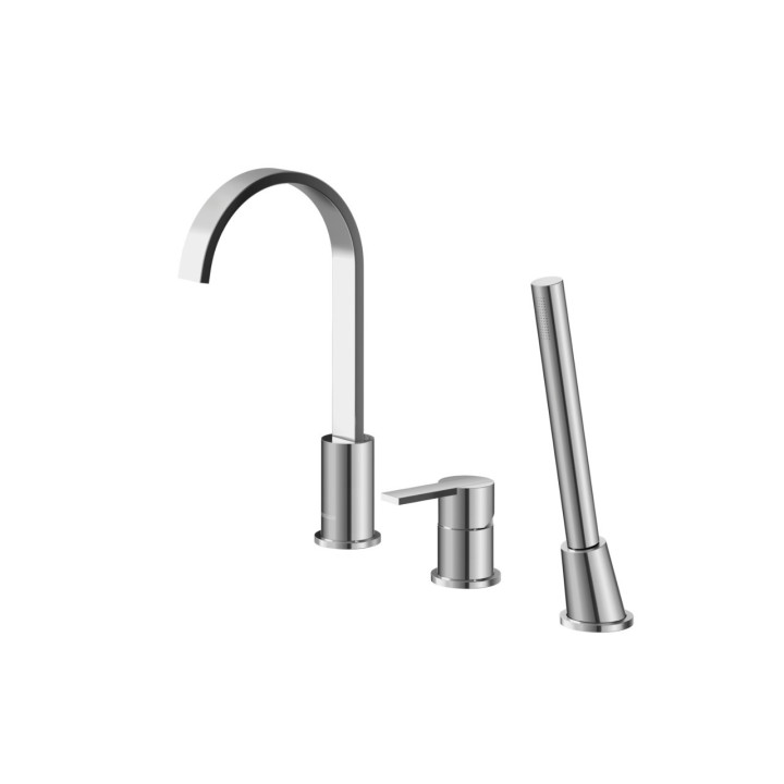 Umyvadlová baterie Kohlman Gixs, stojící, výška 290mm, obracana výtokové rameno, chrom
