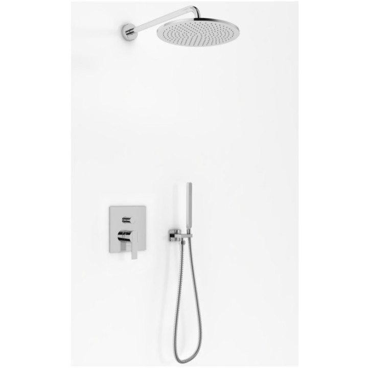 Sprchový set Kohlman Proxima, podomítkový, kulatá horní sprcha 20cm, chrom