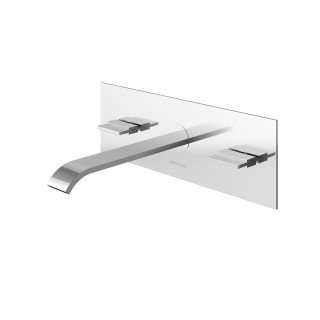 Umyvadlová baterie Kohlman Axis, podomítková, 3otvorová, výtokové rameno 20cm, chrom
