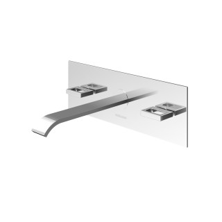 Umyvadlová baterie Kohlman Nexen-S, podomítková, s dvěma kohouty, výtokové rameno 17cm, chrom