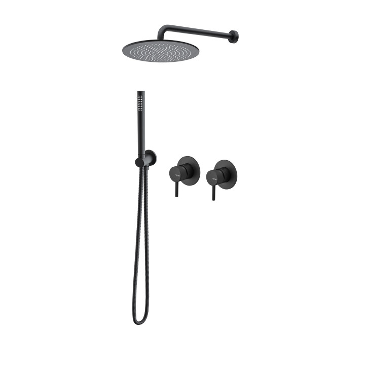 Sprchový set Vema Maira, podomítkový, 2 výstupy vody, 2 osobne baterie, horní sprcha kulatá 20cm, chrom