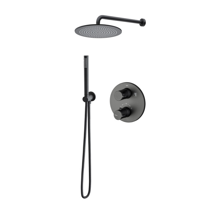 Sprchový set Vema Maira, podomítkový, baterie termostatická, 2 výstupy vody, horní sprcha kulatá 20cm, chrom