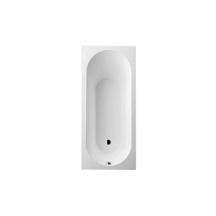 Vana obdélníková Villeroy&Boch Oberon, 160x75 cm s nohama, Stone White