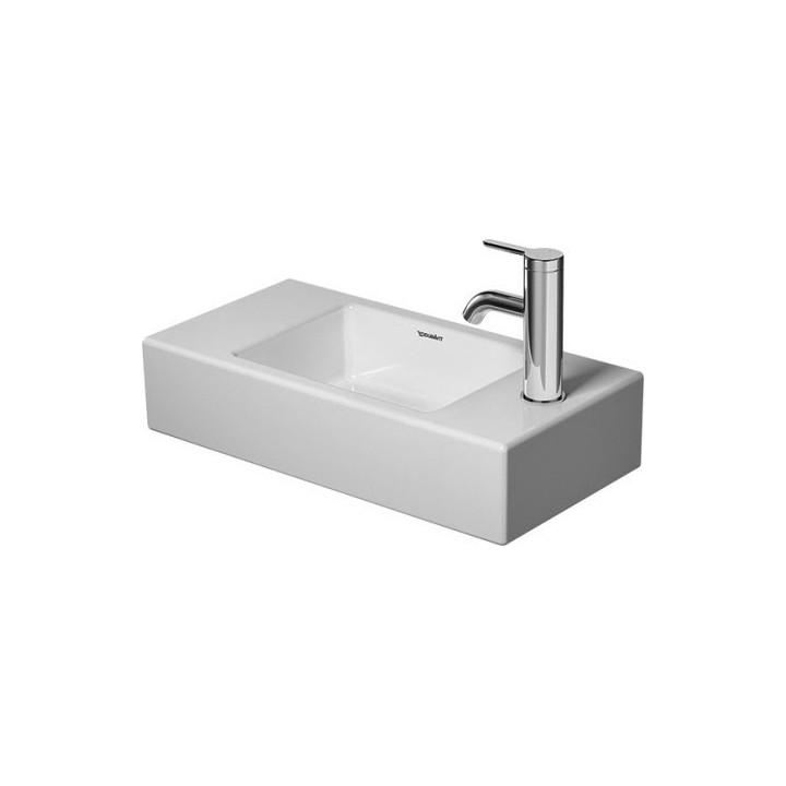 Umyvadlo nábytkové malá Duravit Vero Air, 50x25cm, otvor na baterii z pravé strány stronie, bez přepadu, bílá