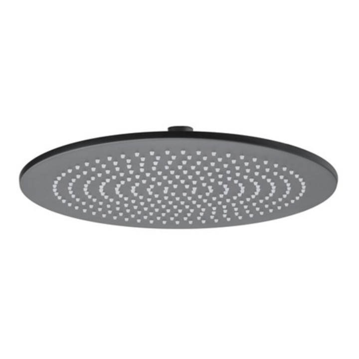 Horní sprcha Giullini, kulatá, 200mm, mosaz, tloušťka 7mm, černá matnáný