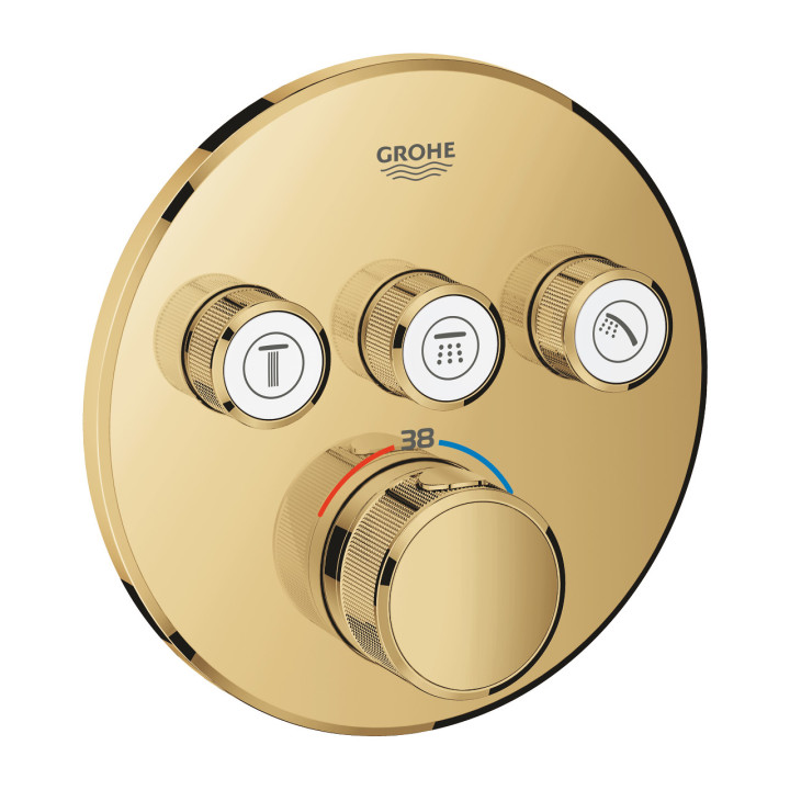 Baterie podomítková Grohe Grohtherm SmartControl termostatická 3-přijimače vody - polished nickel 