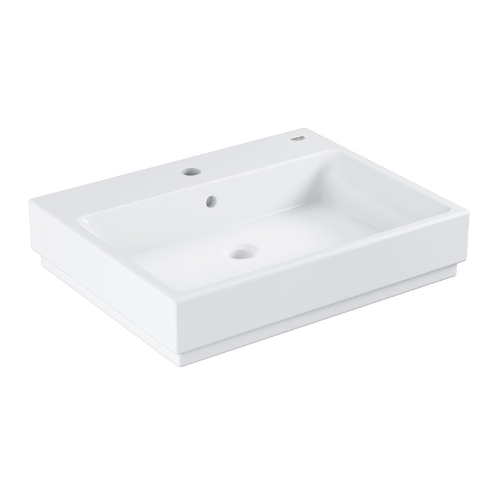 Umyvadlo na postavení na desku Grohe Cube Ceramic, 60x49cm, z přepadem, otvor na baterii, alpská bílá