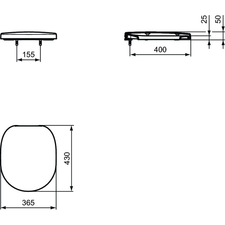 Ideal Standard Connect Freedom Klozetové sedátko z duroplastu