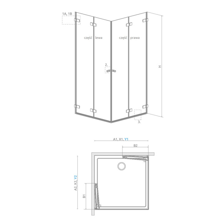 Dveře sprchové do niky Radaway Essenza Pro White DWJ 90, pravé, 900x2000mm, bílý profil