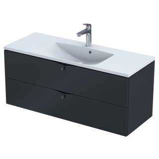 Skříňka pod umyvadlo Oristo Siena, 120cm, dvě szuflady, ciepły šedá matnáný