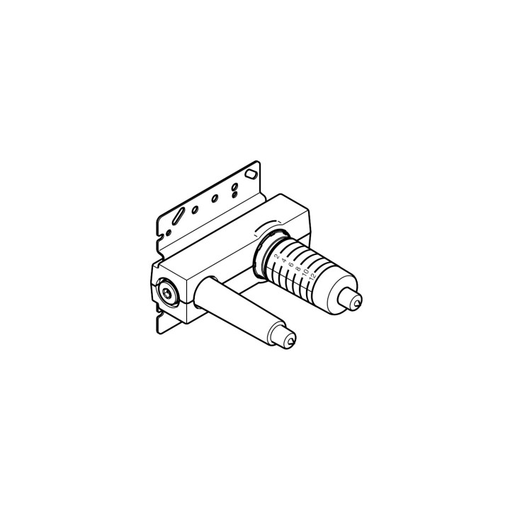 Podomítkové těleso Dornbracht dla podomítkové baterie naściennej, směšovací systém z pravé strony, páková