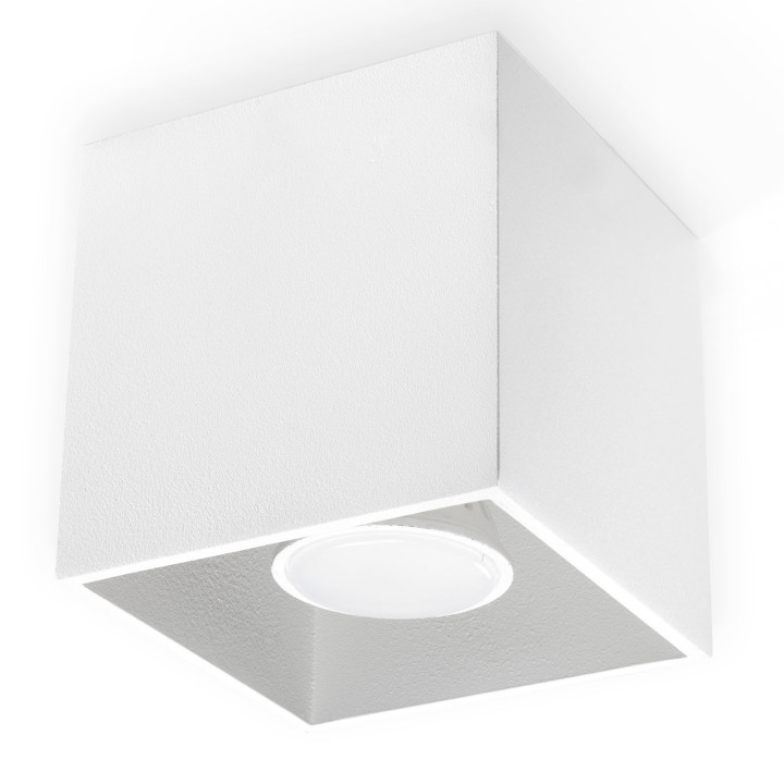 Plafon Sollux Ligthing Quad 1, 10cm, čtvercová, GU10 1x40W, šedá