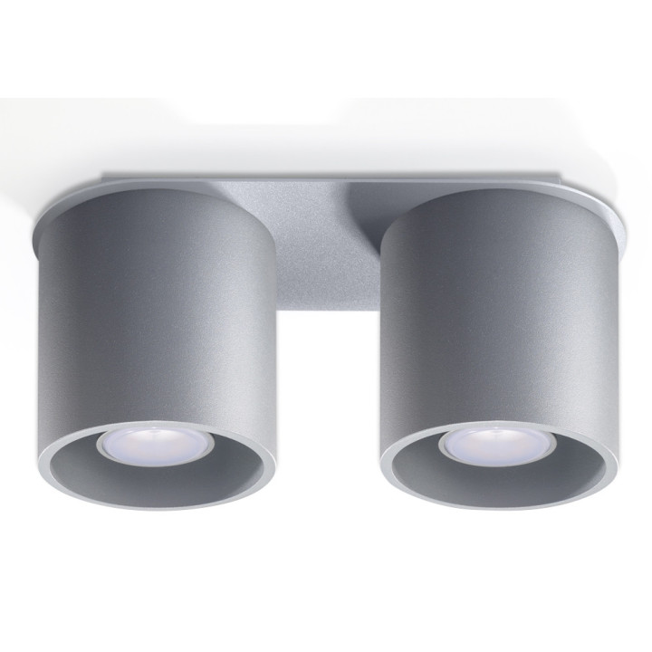 Plafon dvojitý Sollux Ligthing Orbis 2, 26cm, GU10 2x40W, černá