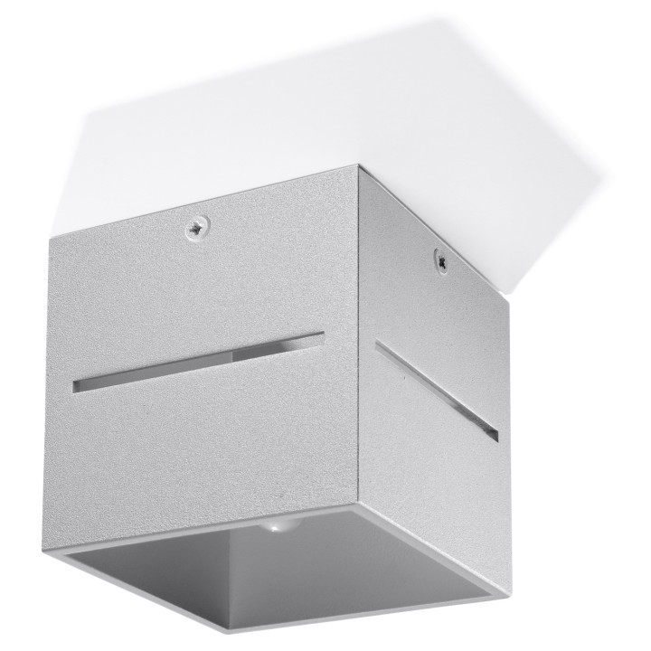 Plafon Sollux Ligthing Loreto, 10cm, čtvercová, G9 1x40W, černá