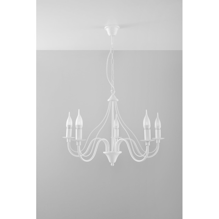 Żyrandol Sollux Ligthing Minerwa 3, 60cm, E14 3x40W, bílý