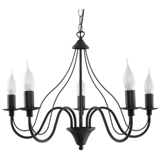 Żyrandol Sollux Ligthing Minerwa 5, 60cm, E14 5x40W, bílý