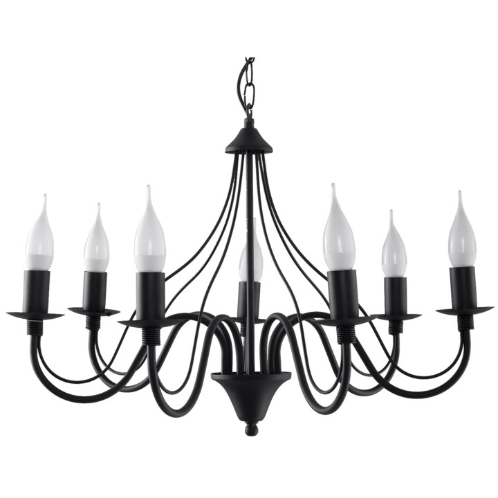 Żyrandol Sollux Ligthing Minerwa 7, 60cm, E14 7x40W, bílý