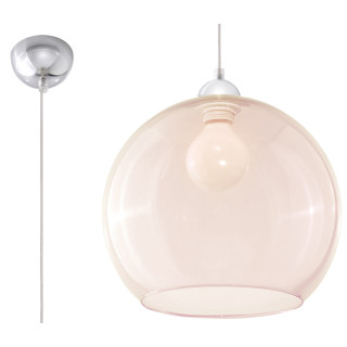 Lampa závěsná Sollux Ligthing Ball, 30cm, E27 1x60W, transparentna