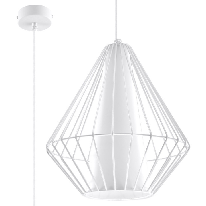 Lampa závěsná Sollux Ligthing Celta, 25cm, E27 1x60W, bílý