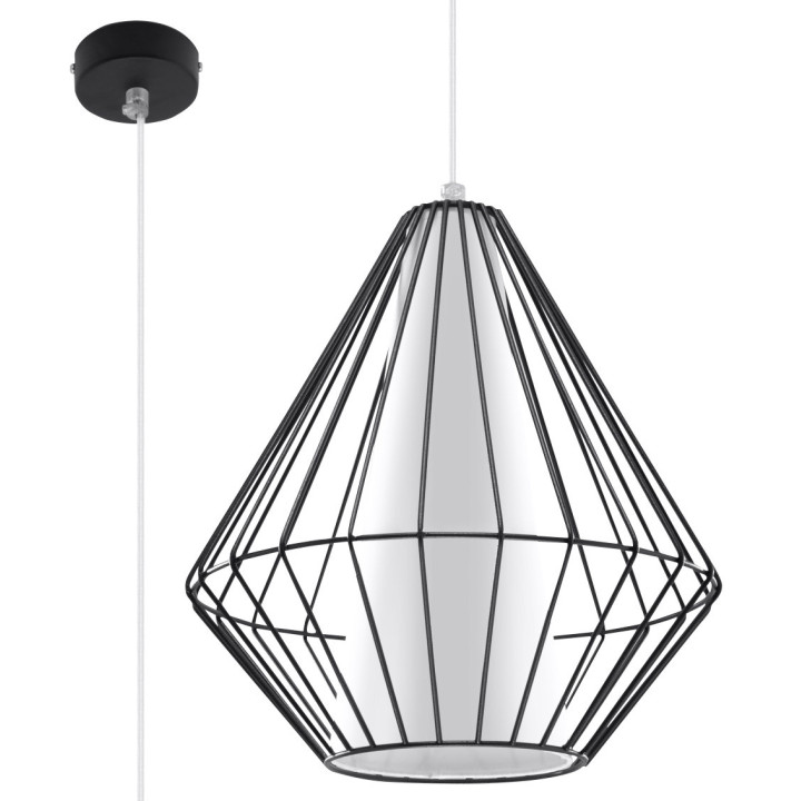 Lampa závěsná Sollux Ligthing Demi, 28cm, E27 1x60W, bílý