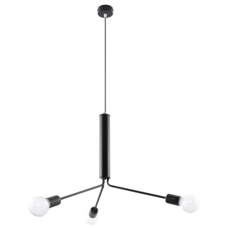 Żyrandol Sollux Ligthing Duomo 3M, 25cm, E27 3x60W, černá