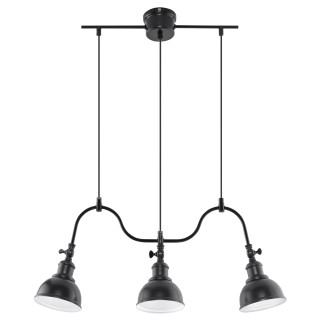 Żyrandol Sollux Ligthing Mare 2, 65cm, E27 2x60W, černá