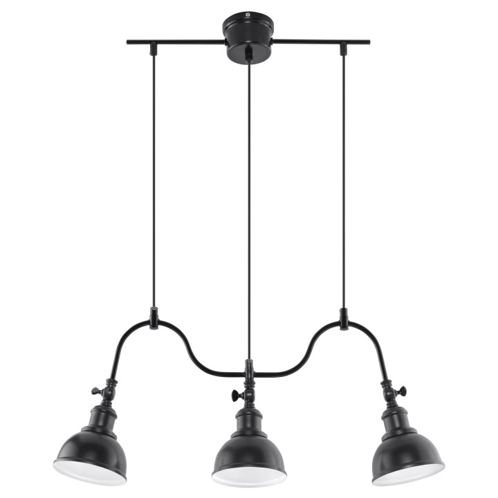 Żyrandol Sollux Ligthing Mare 2, 65cm, E27 2x60W, černá