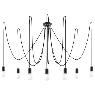 Żyrandol Sollux Ligthing Edison 5, E27 5x60W, černá