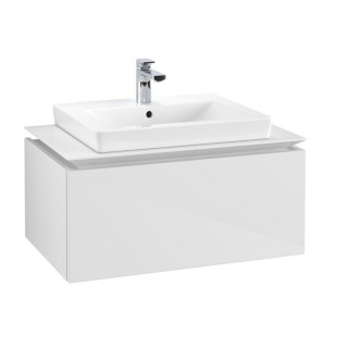 Skříňka pod umyvadlo Villeroy & Boch Legato, 80x55cm, 2 szuflady, bílý lesklá
