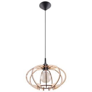 Lampa závěsná Sollux Ligthing Arancia, 30cm, E27 1x60W, dřevo naturalne