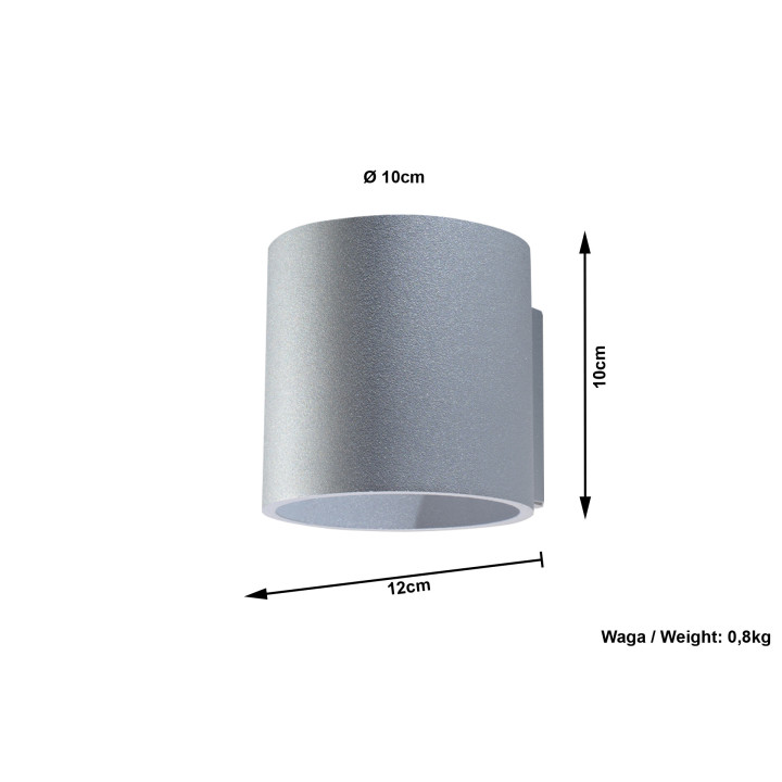 Nástěnné svítidlo Sollux Ligthing Orbis 1, 10cm, kruhový, G9 1x40W, černá