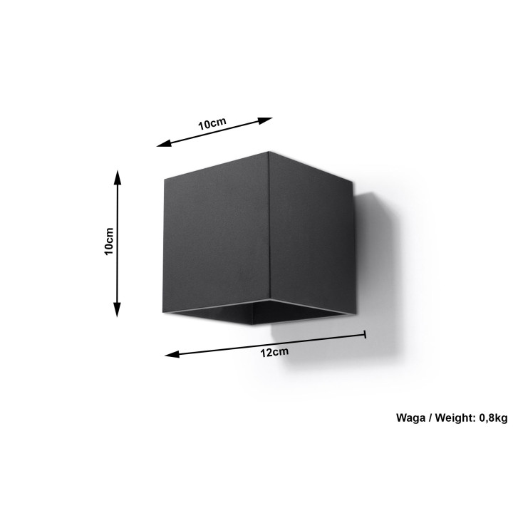 Nástěnné svítidlo Sollux Ligthing Orbis 1, 10cm, kruhový, G9 1x40W, černá